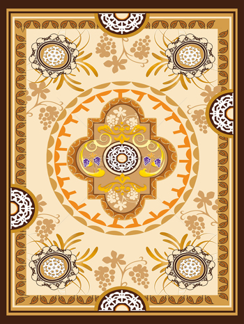 欧式花纹地毯 