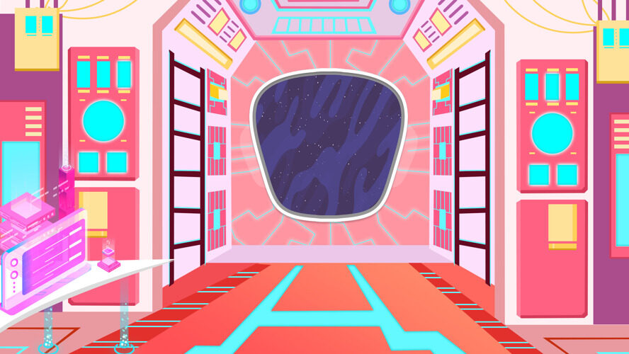 粉色科技太空舱