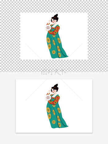 端庄大气的古代侍女