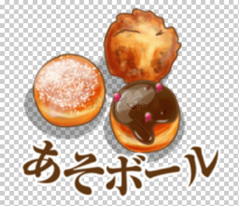 不同口味的美味甜甜圈美食插画