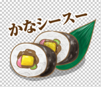 两块美味的芝士寿司和一片绿叶装饰